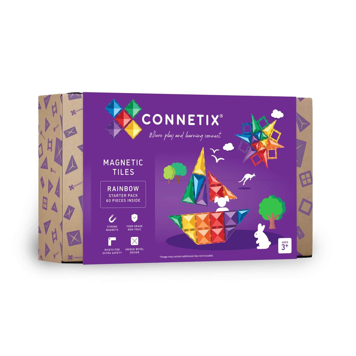 60rainbow (1) Connetix 60 Piece Rainbow Starter Pack