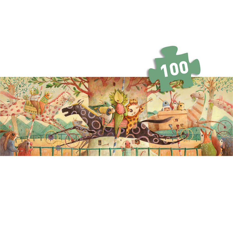 DJ7681 (3) Djeco Wonderful Ride 100pc Puzzle