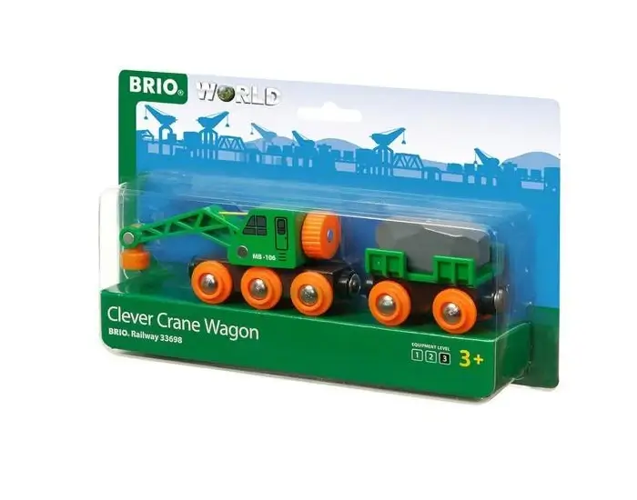 Brio Clever Crane Wagon 4pc