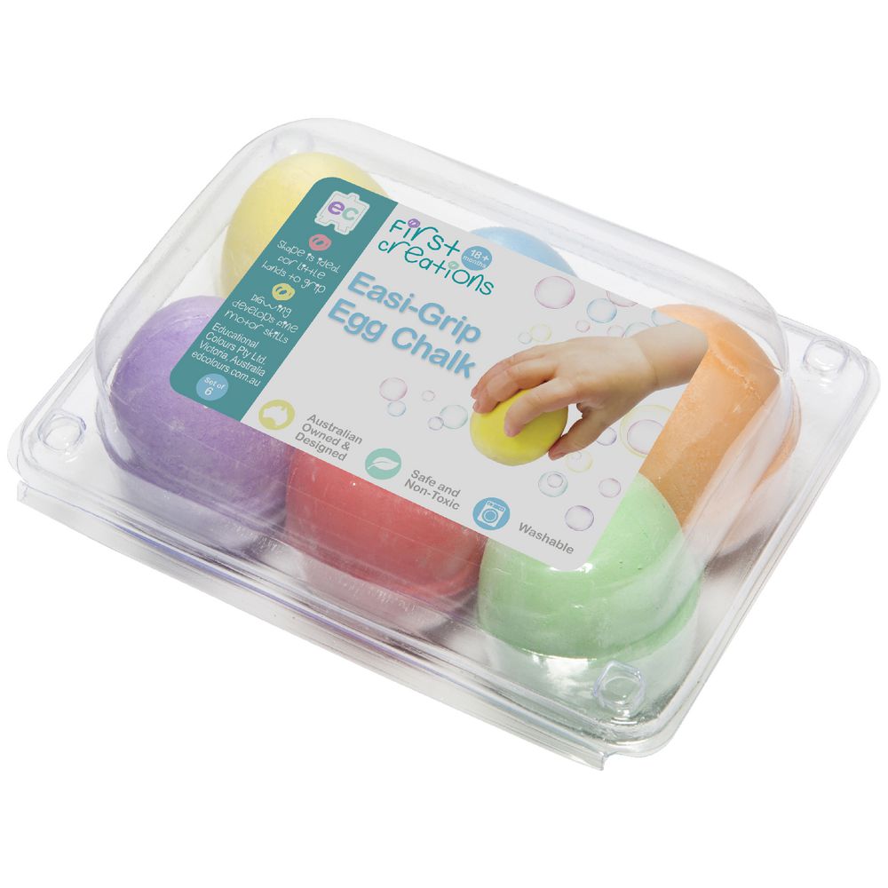Easi Grip Egg Chalk 6pk