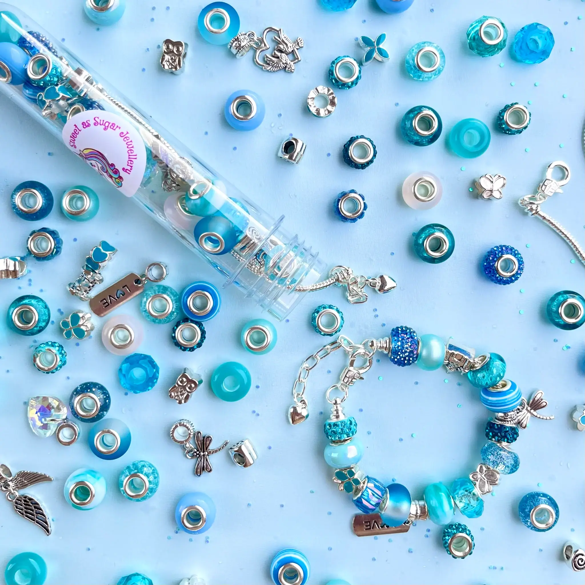 Bracelet DIY Charm Set Teal