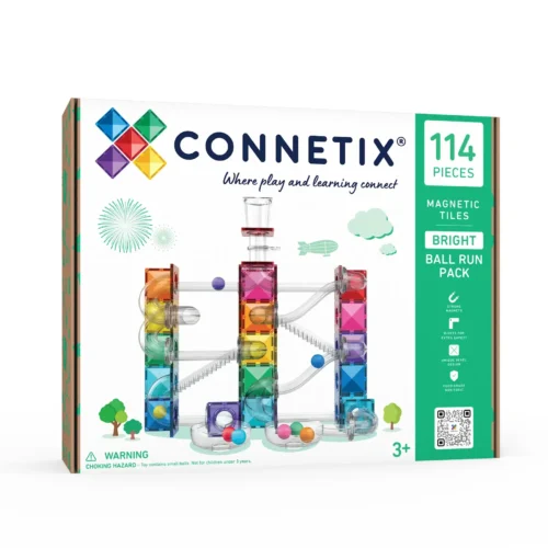 Connetix 114pc Ball Run Bright Pk