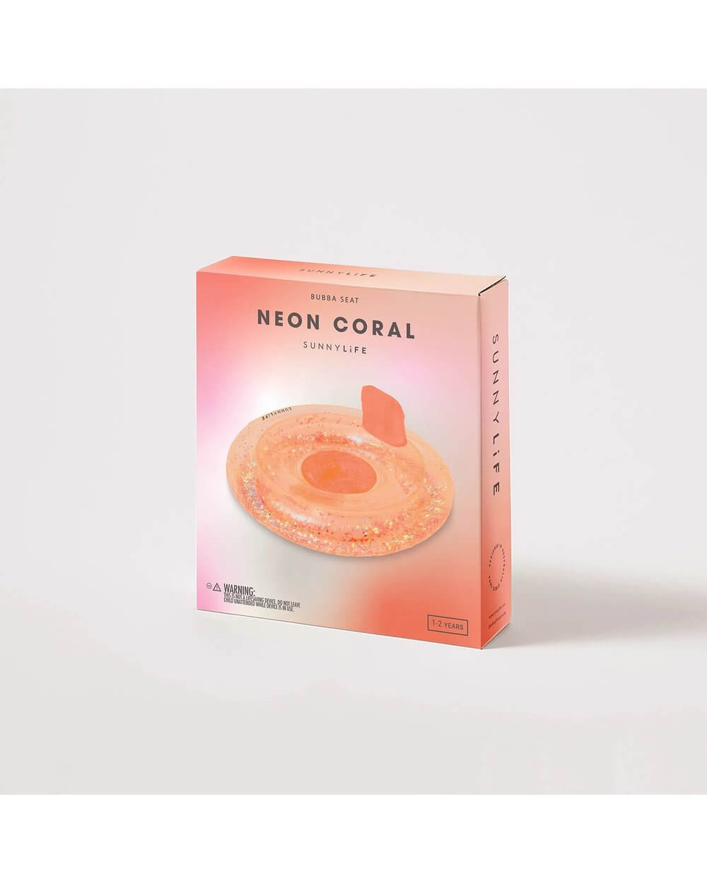 SunnyLife Bubba Seat Neon Coral Pink Glitter
