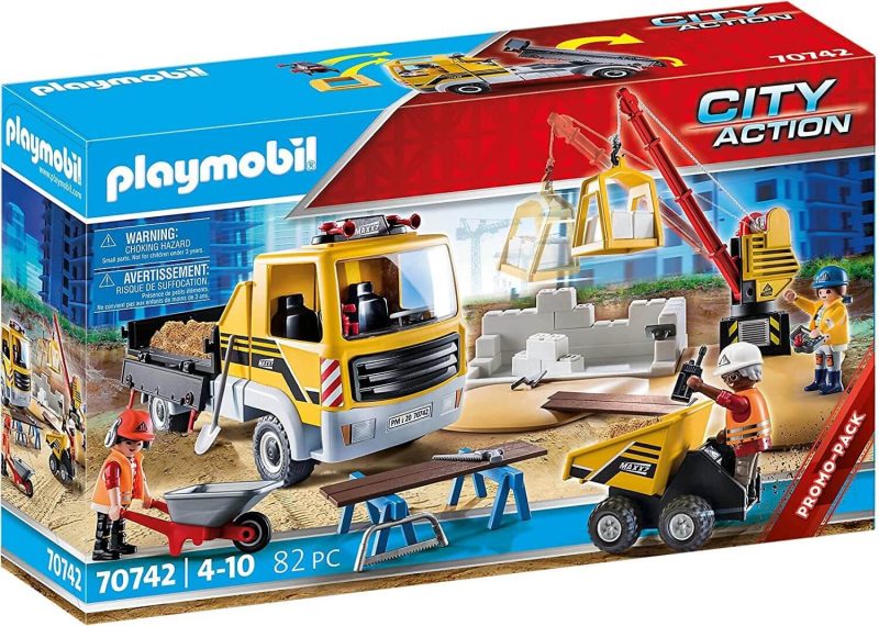 Playmobil Construction Site with Flatbed