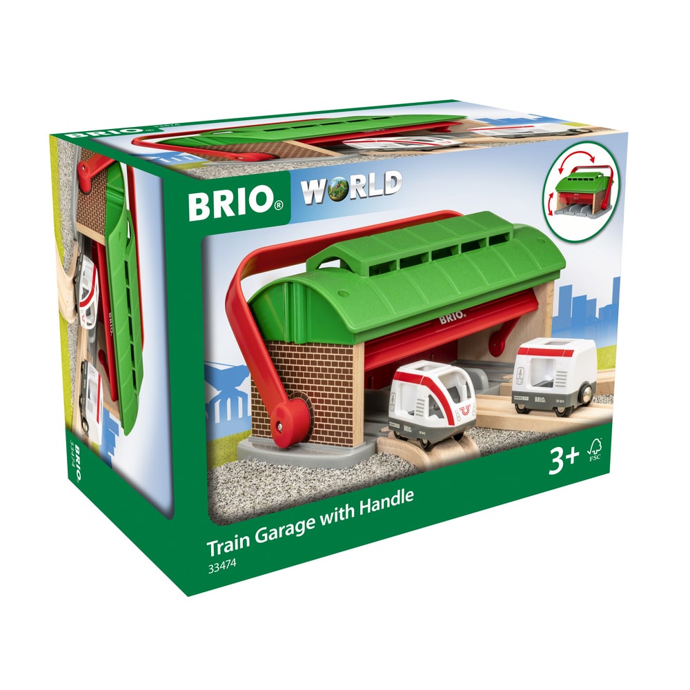 brio world train garage