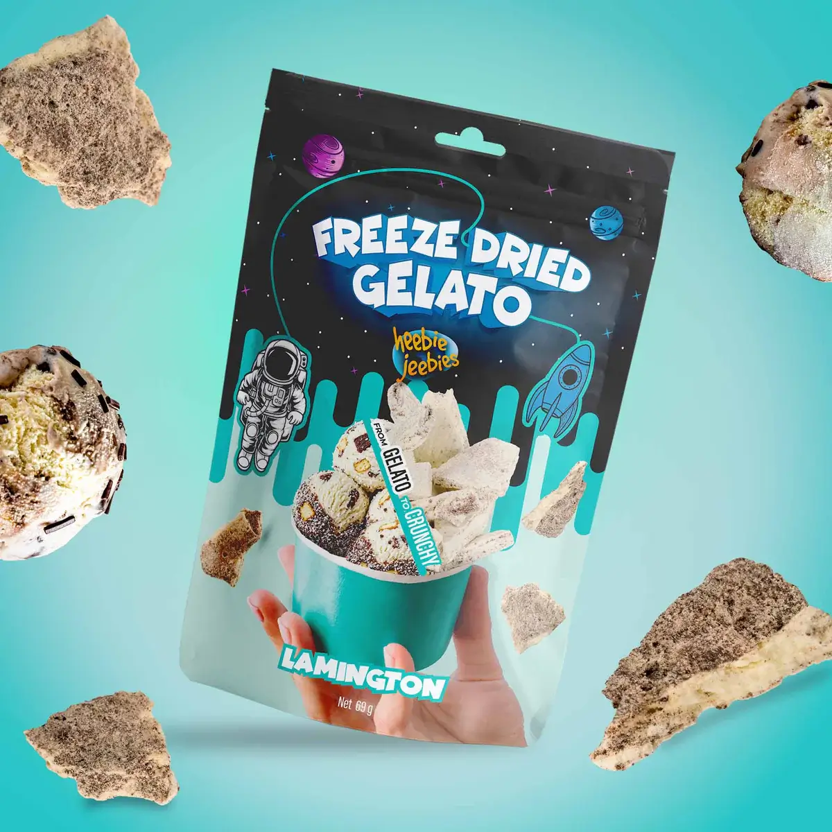 gelatolamington (1) Freeze Dried Gelato - Lamington