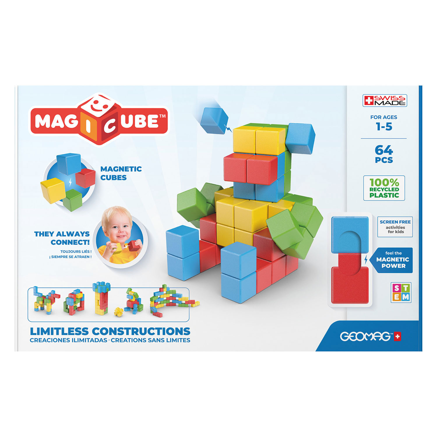 Geomag Magicube Recycled Try Me 64pcs