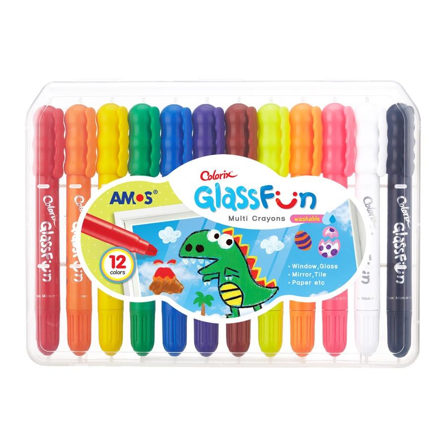 Amos Glass Fun Multi Crayons Laugh and Learn