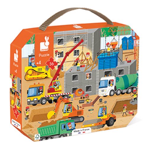 Janod Construction Site Puzzle 36pc