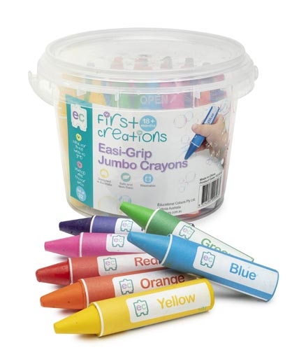 Easi Grip Jumbo Crayons Tub of 32