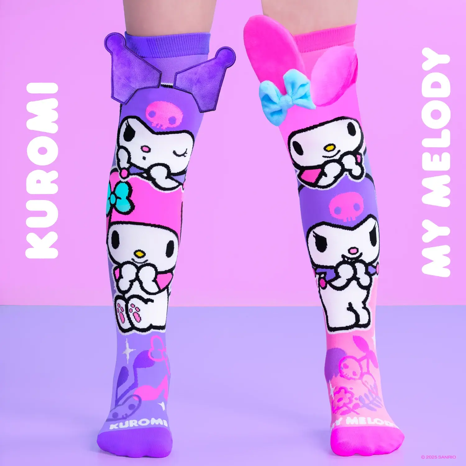MADMIA Kuromi & My Melody Socks (6-99yrs)