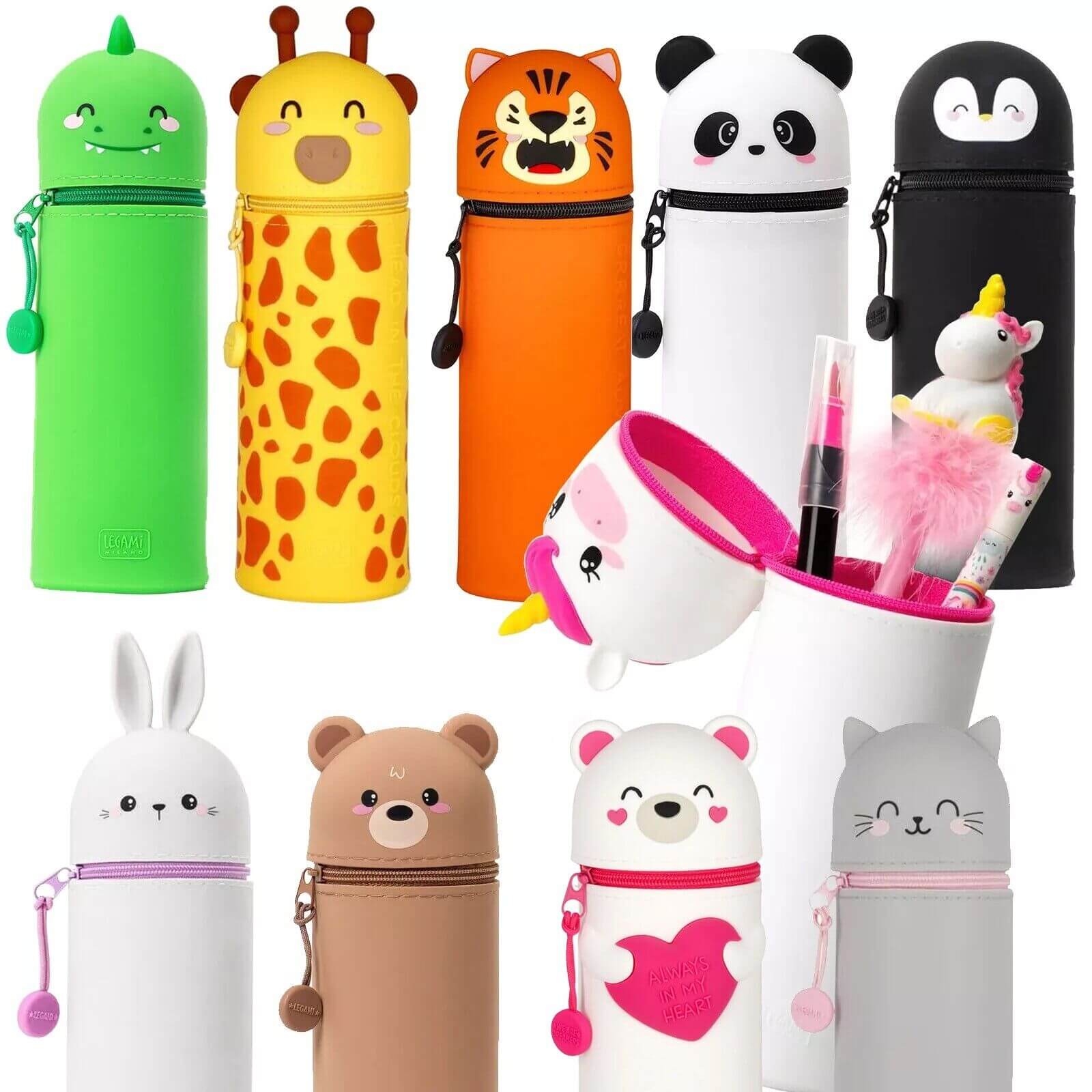 Legami 2-in-1 Silicone Pencil Case