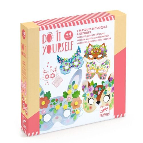 Djeco DIY Forest Animals Mosaic Mask Craft Kit