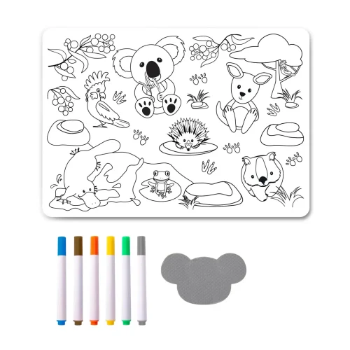 Colour In Placemat Aussie Animals