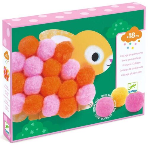 Djeco Pom Pom Collage - Animals and Pom Pom Circles