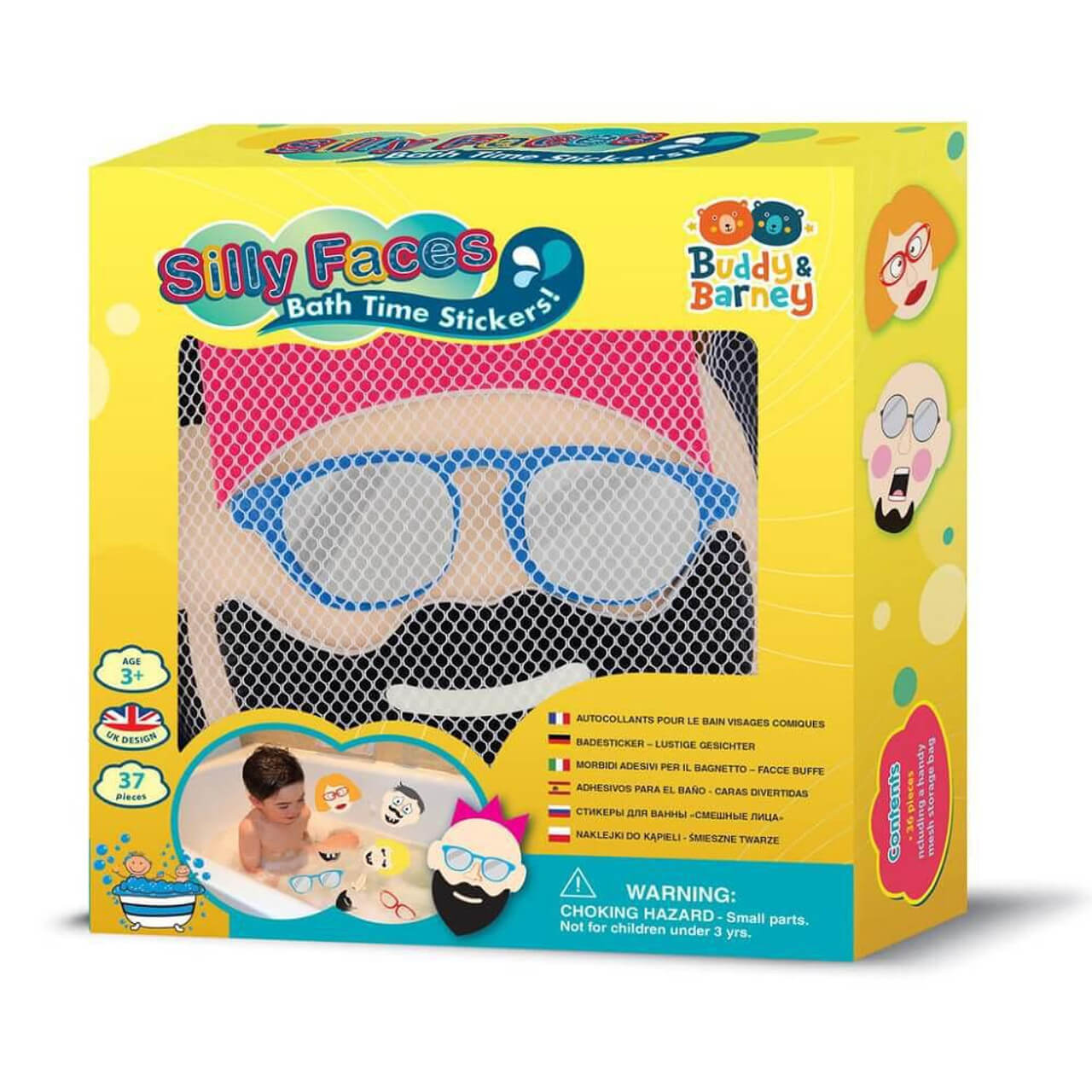 Bath Time Stickers Silly Faces