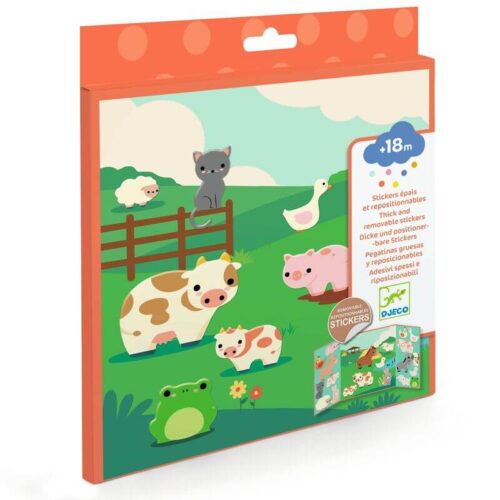 Djeco Repositional Stickers Farm Animals